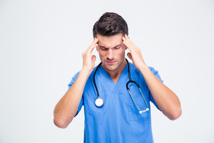 Portrait of a pensive male doctor