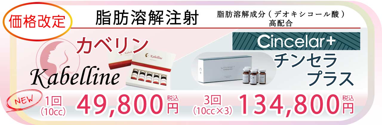 脂肪溶解注射カベリンチンセラ価格改定
