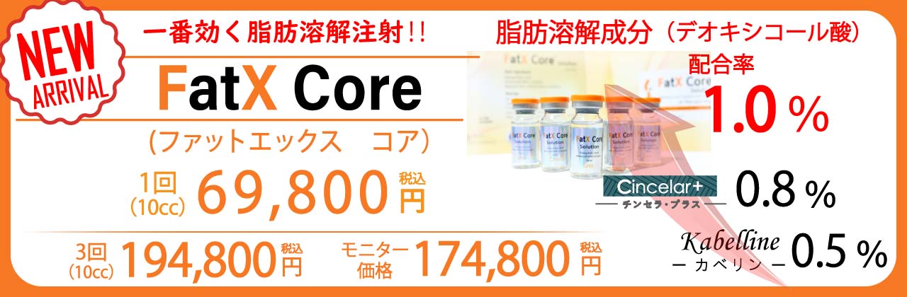 脂肪溶解注射　FatX Core　ファットエックスコア