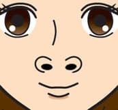 大きい小鼻