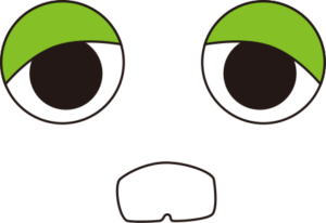 ガチャピンの目